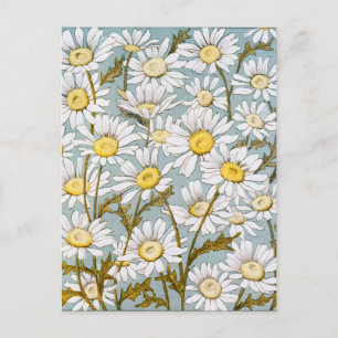 Illustration alter Blumen Postkarte