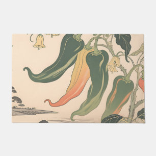 Illustration alter Chili-Pfeffer Fußmatte