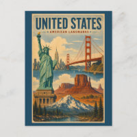 Illustration amerikanischer Landmarken in den Vere