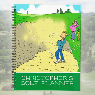 Illustration amusante de golfeurs jouant au golf.