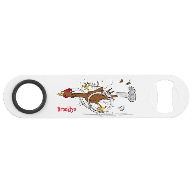Illustration amusante de poulet cool (Devant (Horizontal))