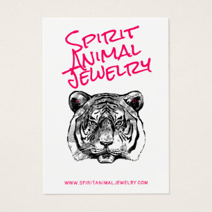 Illustration animale tigre carte d'oreille en écri