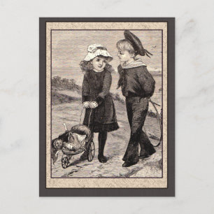 Illustration aus Child's Antique Primer Postkarte