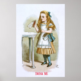 Illustration aus dem Kinderzimmer Alice - Trink ic Poster