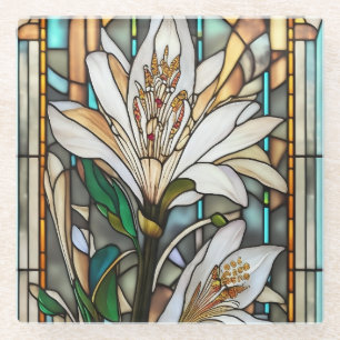 Illustration aus gestanztem Glas Glasuntersetzer