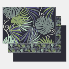 Illustration beliebter überdachter Pflanze Geschenkpapier Set