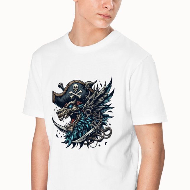 Illustration Blue Dragon Pirate T - Shirt (Von Creator hochgeladen)