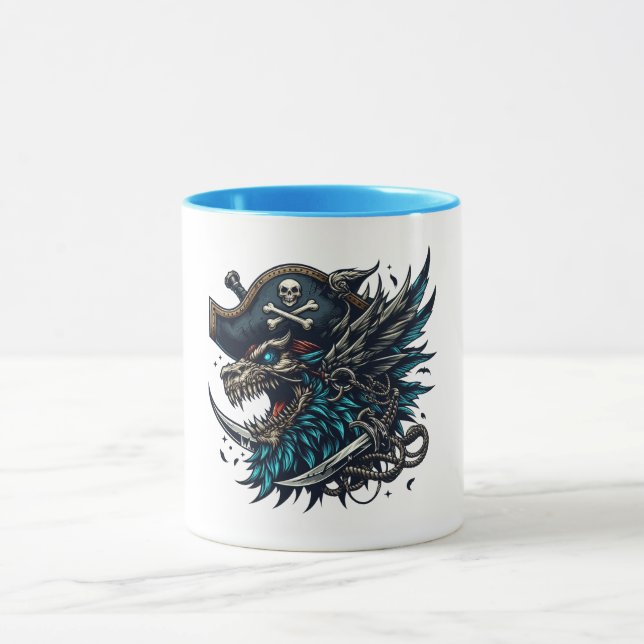 Illustration Blue Dragon Pirate Tasse (Zentrum)