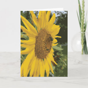 Illustration Blume Gelbe Hummelblume Karte
