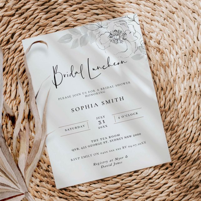 Illustration botanique Dîner nuptial Invitation (Créateur téléchargé)