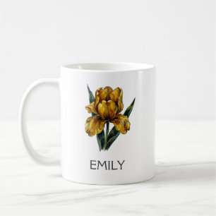 Illustration Botanique Vintage - Mug Tulipe Jaune