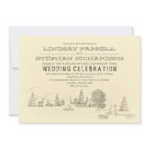 Illustration Camping Faire-part de mariage