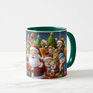 Illustration Cartoon der WeihnachtsWeihnachtszeit- Tasse