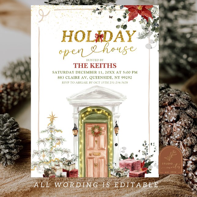 Illustration Christmas Holiday Open House Einladung (Von Creator hochgeladen)