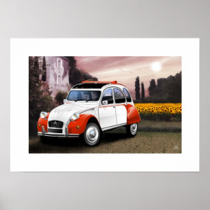 Illustration Citroen 2CV Dolly Poster