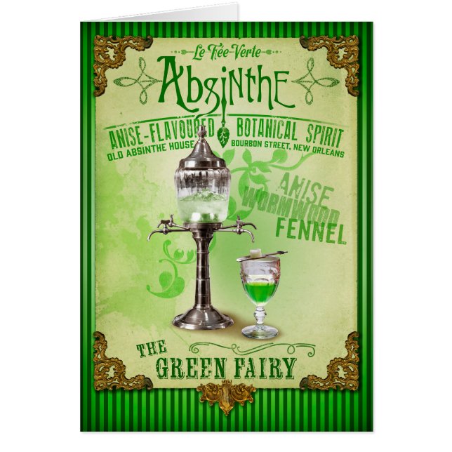 Illustration d'absinthe de collection de NOLA (Devant)