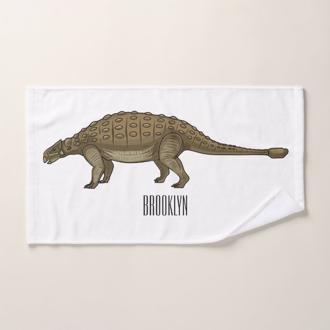 Illustration d'Ankylosaurus (Serviette à main)