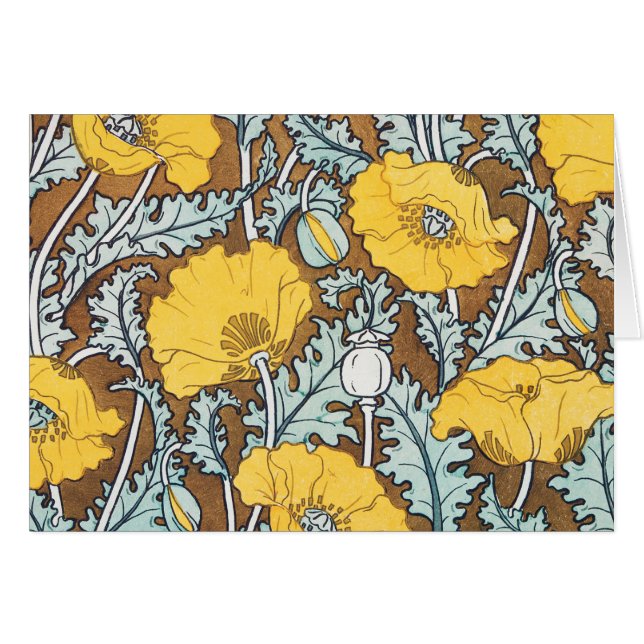 illustration d'art pavot fleur jaune (Devant horizontal)