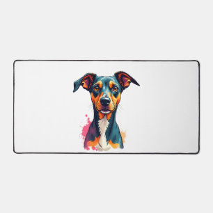 Illustration d'art pop de portrait de chien coloré