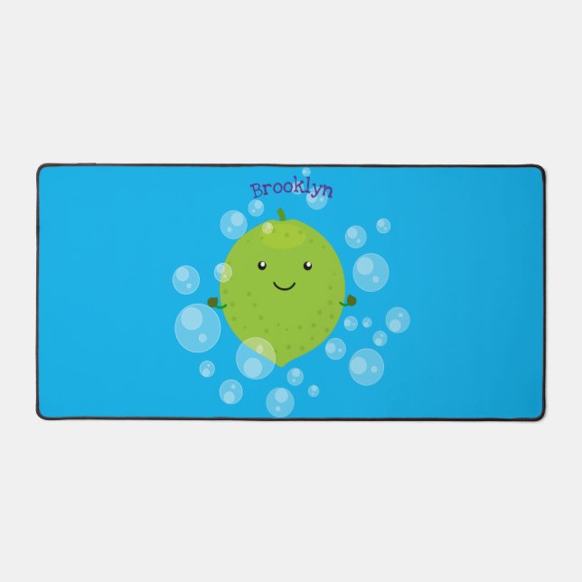 Illustration de bulles de chaux vert mou (Recto)