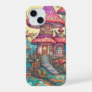 Illustration de cabane champignon créative et mign