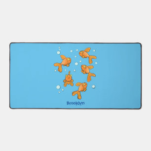 Illustration de caricature de poisson rouge orange