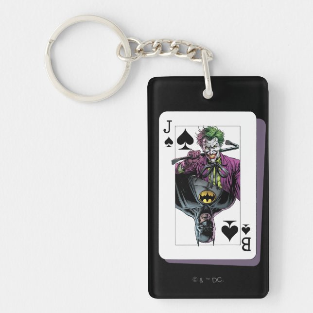 Illustration de carte à jouer Joker et Batman Piqu (Devant)
