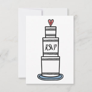 Illustration de carte de réponse pour gâteau de ma