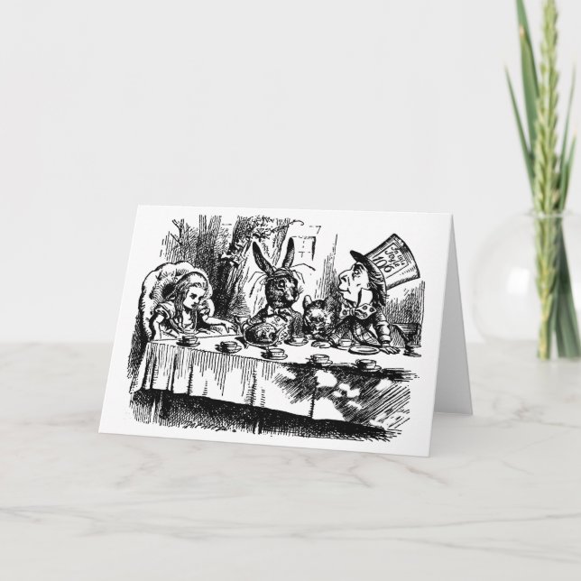 Illustration de carte de voeux Alice au pays des m (Devant)