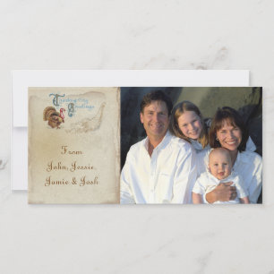 Illustration de carte postale vintage Thanksgiving