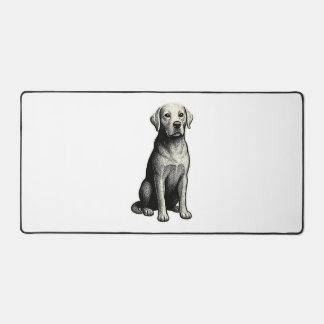 Illustration de chien assis vintage