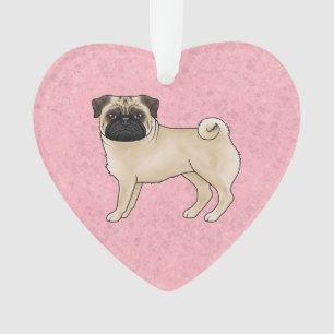 Illustration de chien Carlin faon avec texte perso