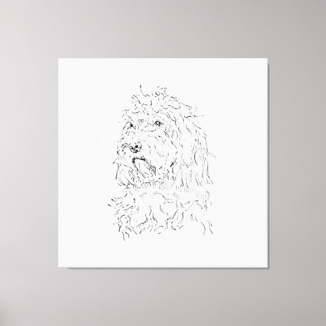 Illustration de chien, Cockapoo en art mural (Recto)