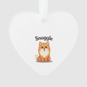 Illustration de chien mignon Pomeranian câlin vint