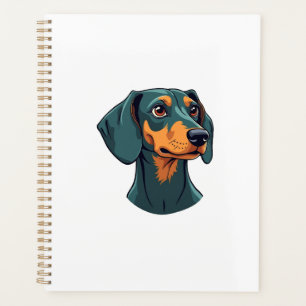 Illustration de chien rétro Art de portrait de tec