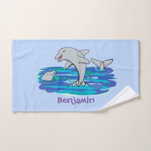 Illustration de dauphins heureux adorables