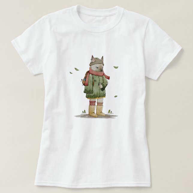 Illustration de design de chat mignon - T-shirt (Design devant)
