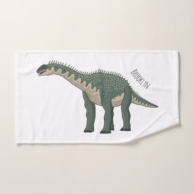 illustration de dessin animé de Barapasaurus (Serviette à main)