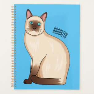 illustration de dessin animé de chat siamois