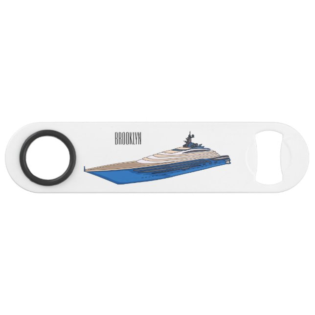 Illustration de dessin animé de yacht (Devant (Horizontal))