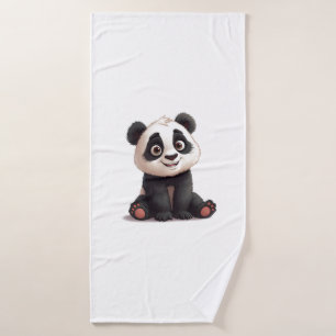 Illustration de dessin animé d'ours panda assis