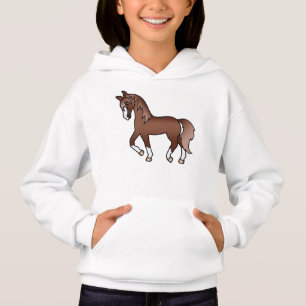 Illustration de dessin animé mignon de cheval trot