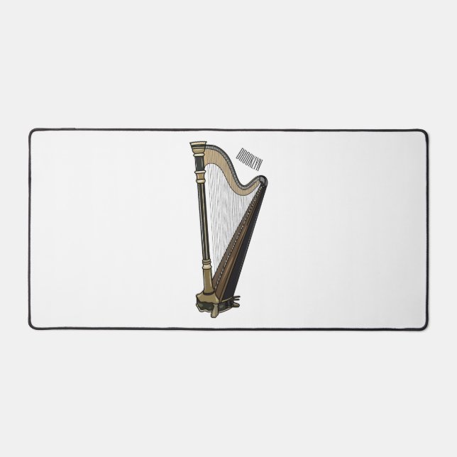 Illustration de dessin animé sur la harpe (Recto)