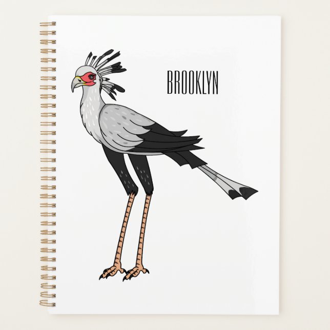 Illustration de dessin du secrétaire pour oiseaux (Devant)