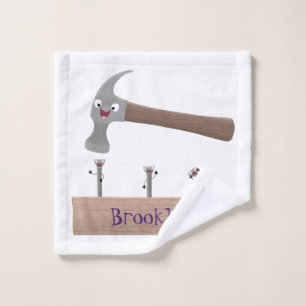 Illustration de dessin mignon, marteau et ongles