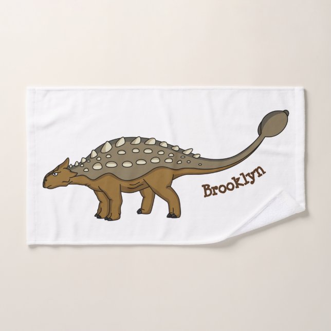 Illustration de dinosaure blindé Ankylosaurus (Serviette à main)
