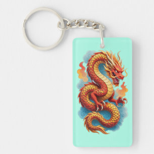 Illustration de dragon rouge chinois ardent-67561