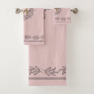 Illustration de feuille élégante Monogramme floral