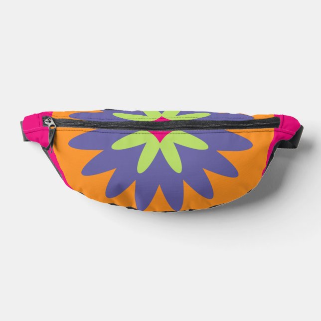 illustration de formes florales orange et rose (Poser)