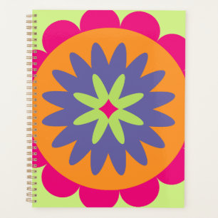 illustration de formes florales orange et rose